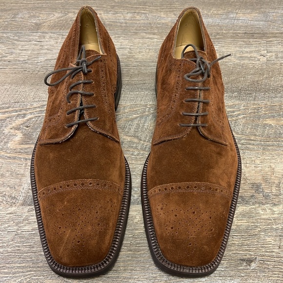 NEW Marco Evani Men’s Italian Sueded Lace Up Shoes Size 10 - Picture 2 of 14